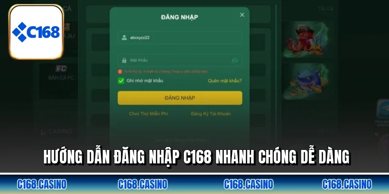 Hướng dẫn đăng nhập C168 nhanh chóng dễ dàng Hướng dẫn đăng nhập C168 nhanh chóng dễ dàng