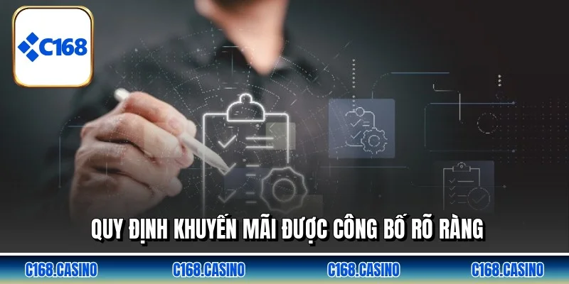 Quy định khuyến mãi được công bố rõ ràng Quy định khuyến mãi được công bố rõ ràng